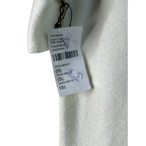 The Row Ipar Top in Pale Green Small Womens Cashmere SHort Sleeve Sweater - Picture 7 of 13